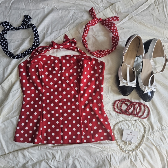 Women's Rockabilly Halloween Costume - Picture 1 of 10